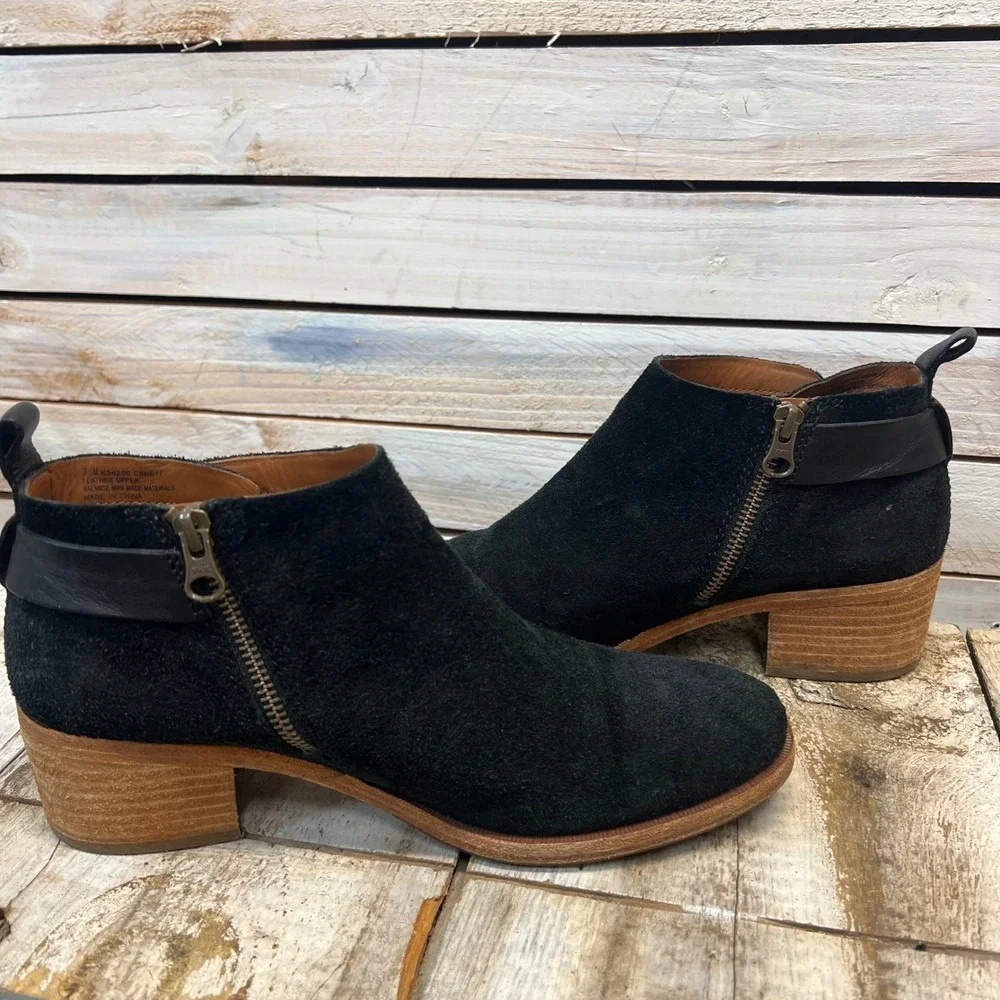 Kork-Ease Black Suede Leather‎ Mesa Ankle Bootie K54200 Size 7.5
